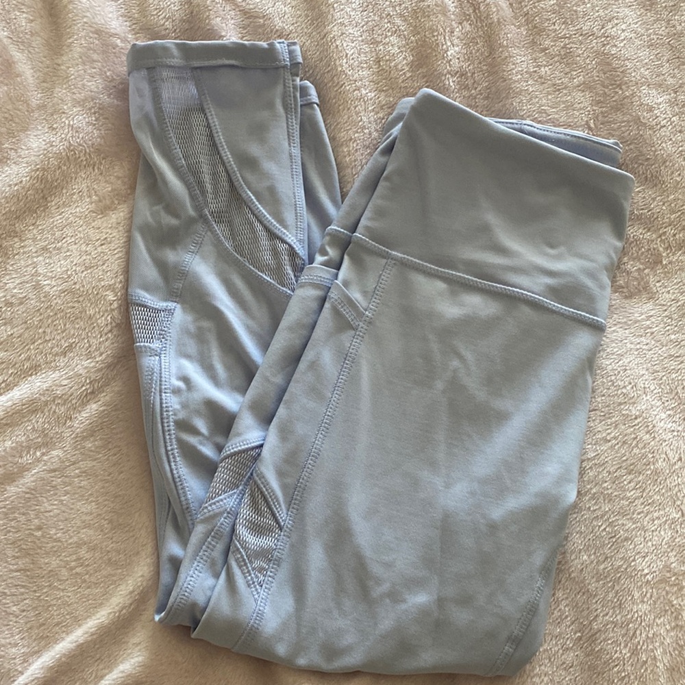 Woman’s working out leggings. Baby blue color